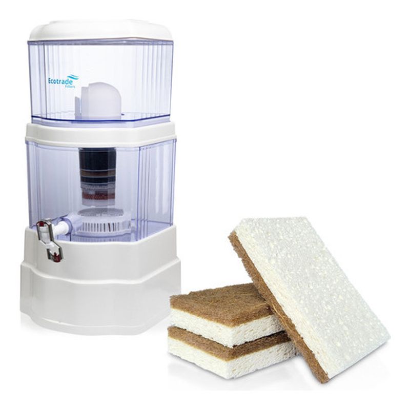 ECOTRADE - Filtro Purificador Agua 28 Litros mas 3 Esponjas Ecotrade