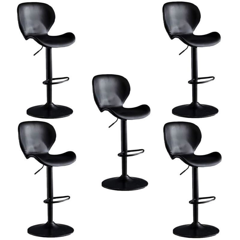 MOBLIHOUSE - Set X5 Silla Bar Bursa Con Altura Ajustable Color Negro