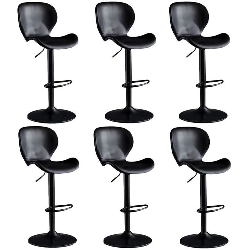 MOBLIHOUSE - Set X6 Silla Bar Bursa Con Altura Ajustable Color Negro