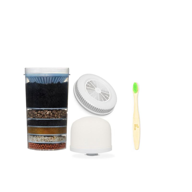 ECOTRADE - Kit de 3 Repuestos Filtro 14 Litros mas 1 Cepillo Bambú Ecotrade
