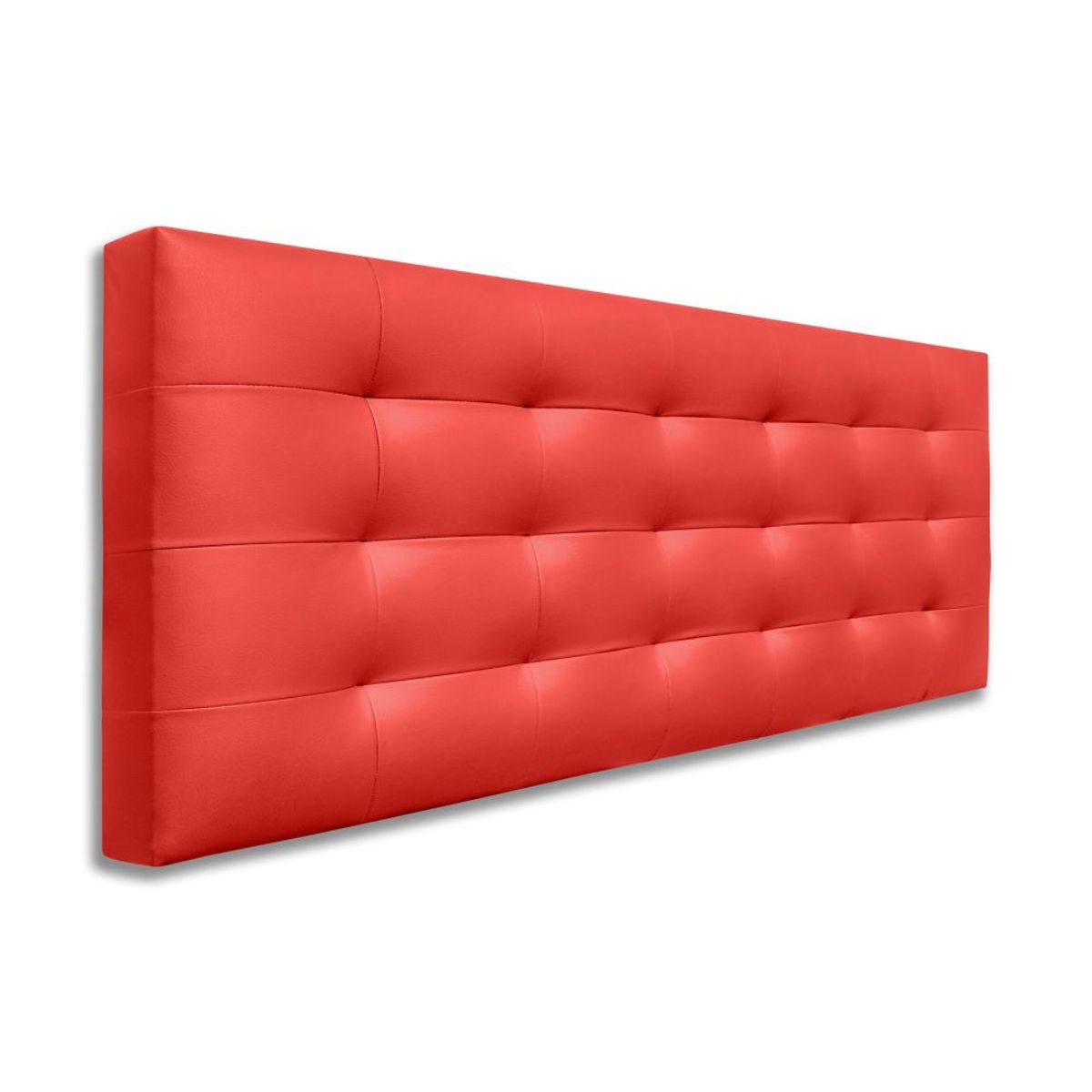 MAGIC CLASS - CABECERO CAPITONEADO SIN BOTONES100X60 ECOCUERO ROJO