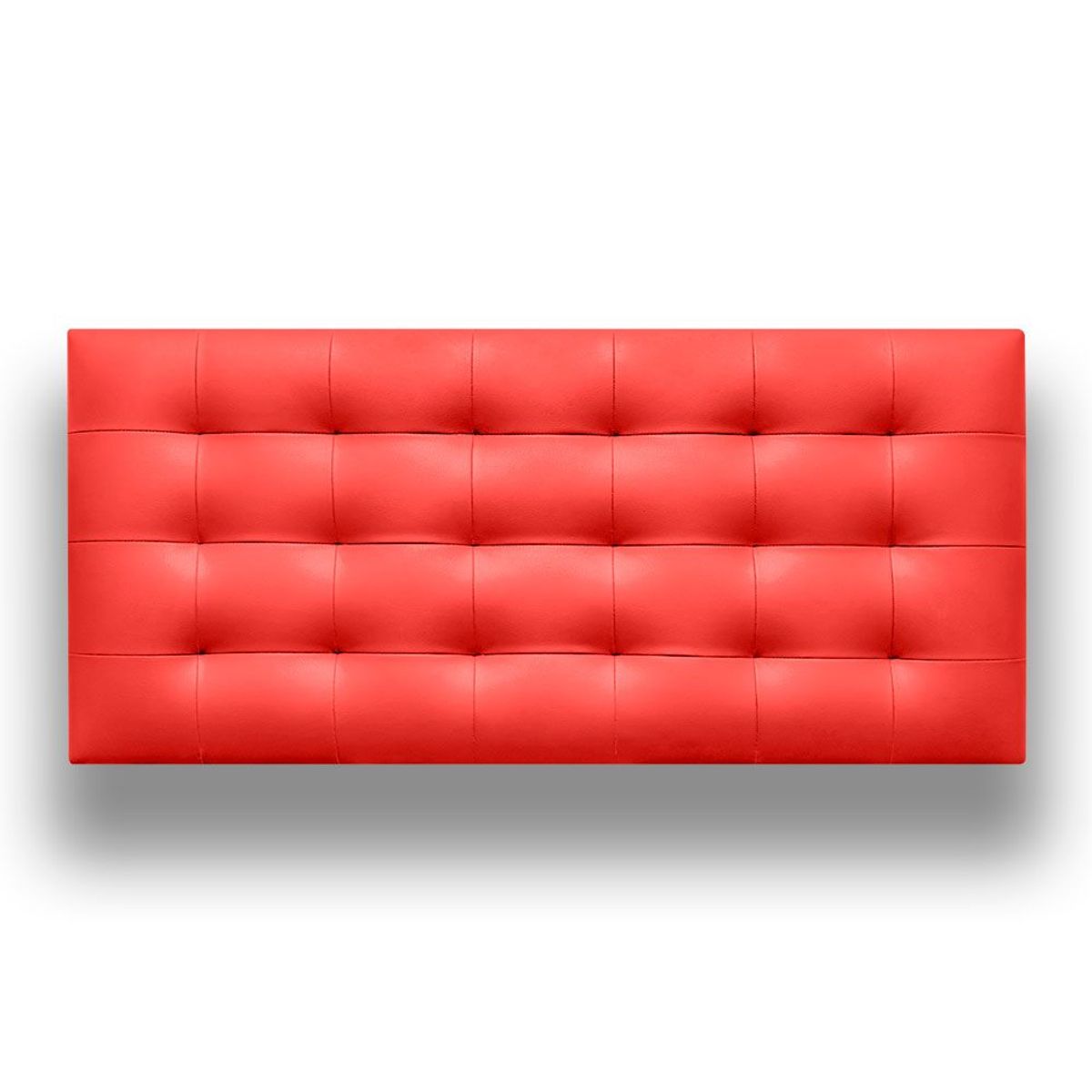 MAGIC CLASS - CABECERO CAPITONEADO SIN BOTONES100X60 ECOCUERO ROJO