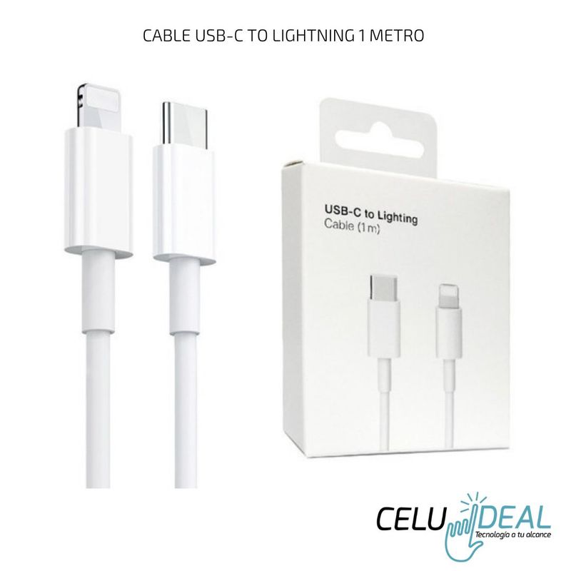 GENERICO - Cable Cargador Compatible con Iphone Usb-C To Lightning 1 Metro