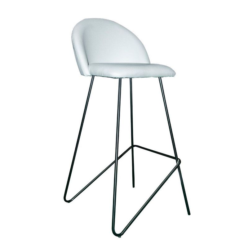 ICONICA HOME GALLERY - Silla Para Barra Tapizada Sixty Blanca