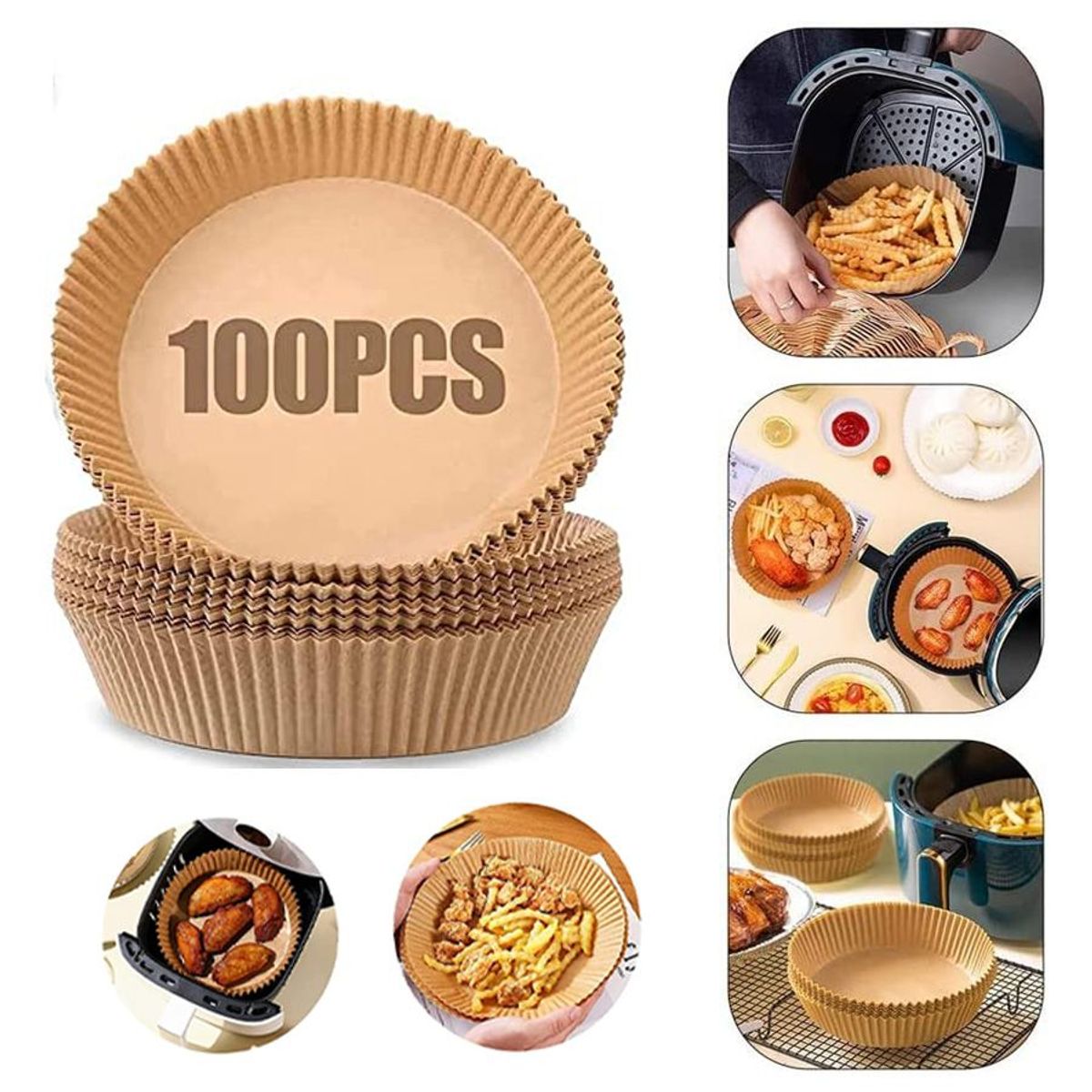 GENERICO - Papel Protector Freidora De Aire Hojas Resistentes Temperatu