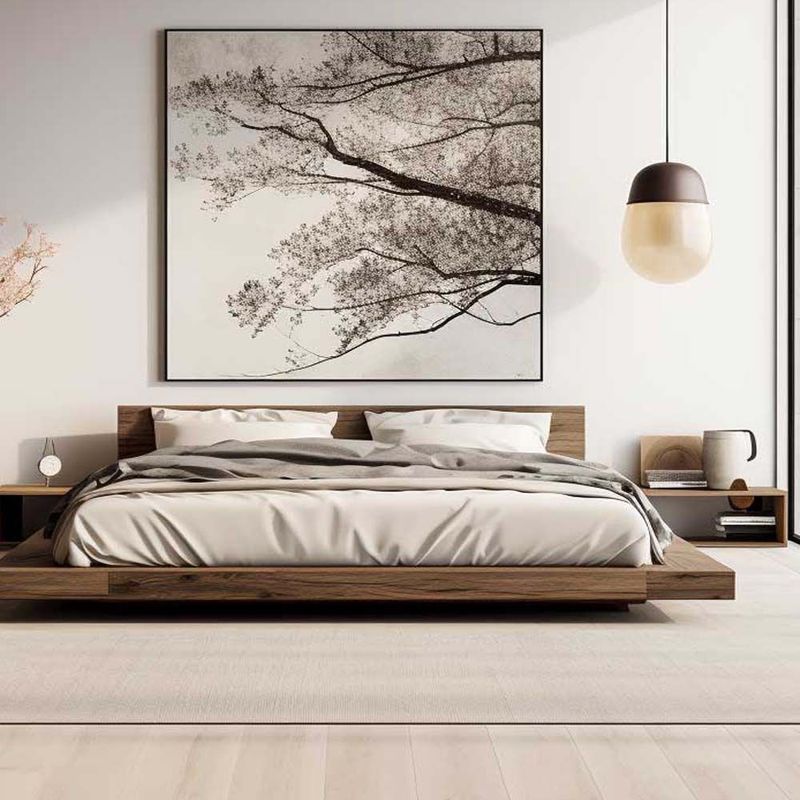 22 GRADOS DECORACION - Cama Userkaf Minimalista para colchon 160x200cm Roble