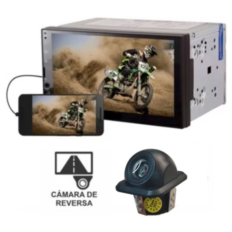 GENERICO - Radio Carro Pantalla Tactil Bluetooth Mirrorlink Camara DD5800L