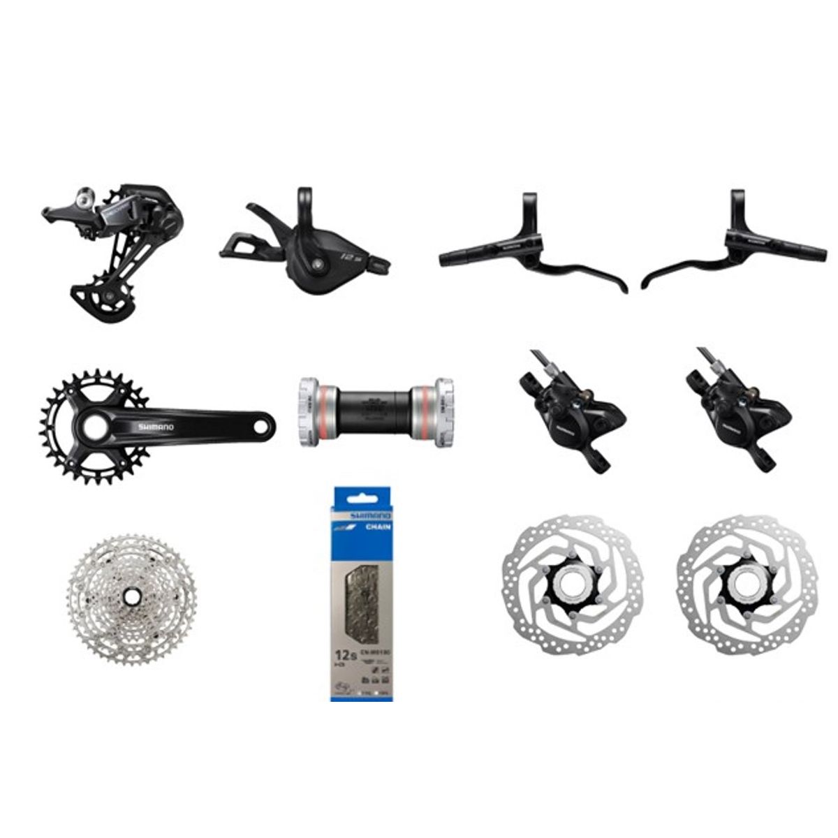 SHIMANO - Grupo Shimano NS 1X12 Vel 10-51T,  32T Freno MT200