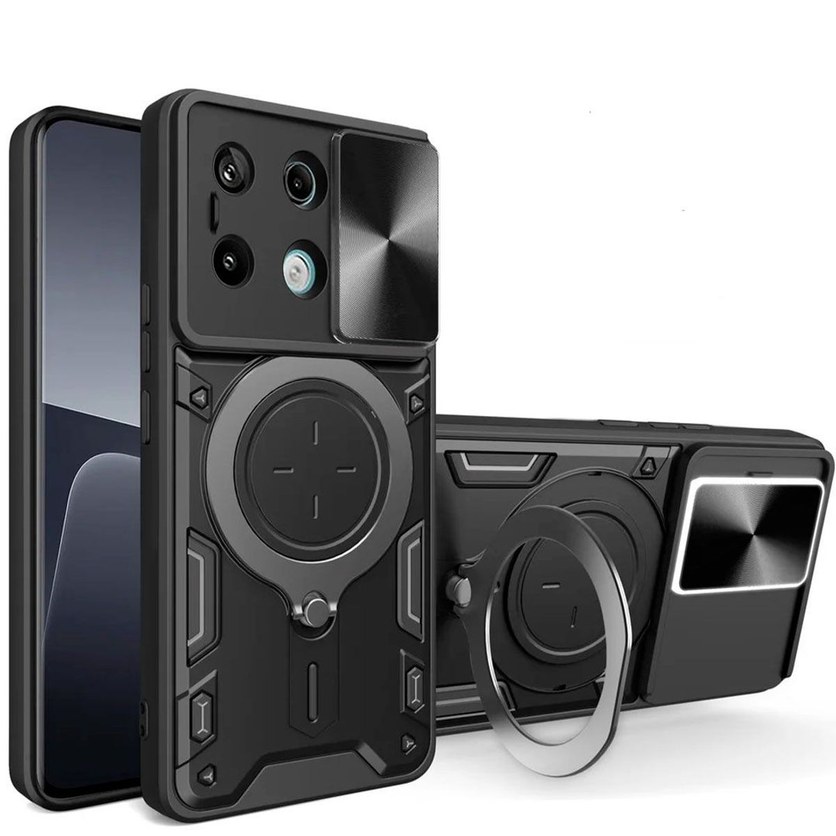 GENERICO - Estuche Proteccion Camara Para Xiaomi Redmi Note 13 Pro 5G Negro