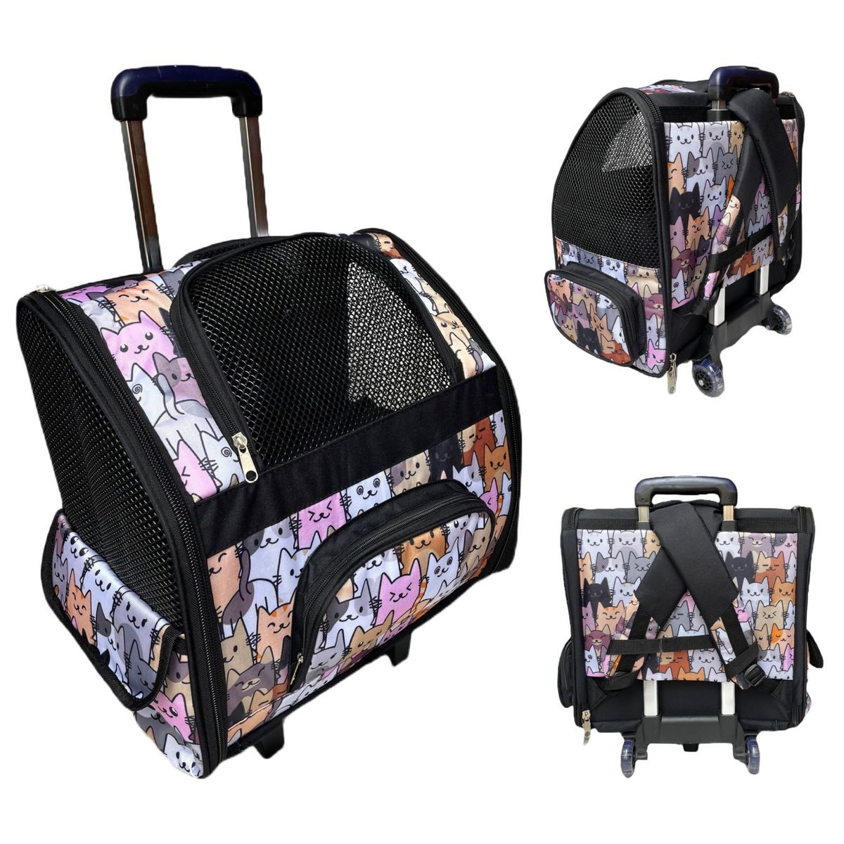 GENERICO - Maleta guacal ruedas para mascota  gatos