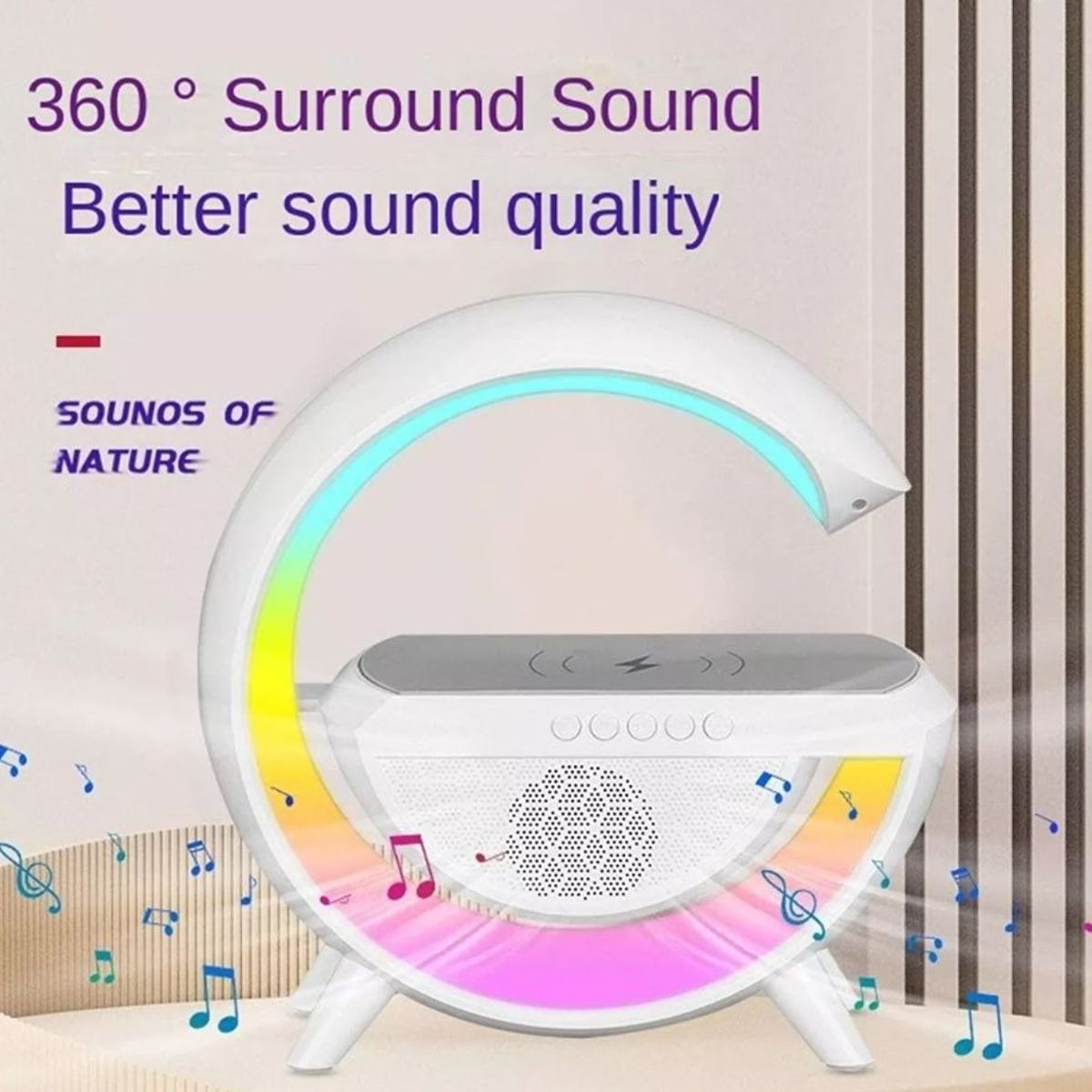 GENERICO - Cargador Inalambrico Parlante Bluetooth Lampara Usb Radio 110V220V