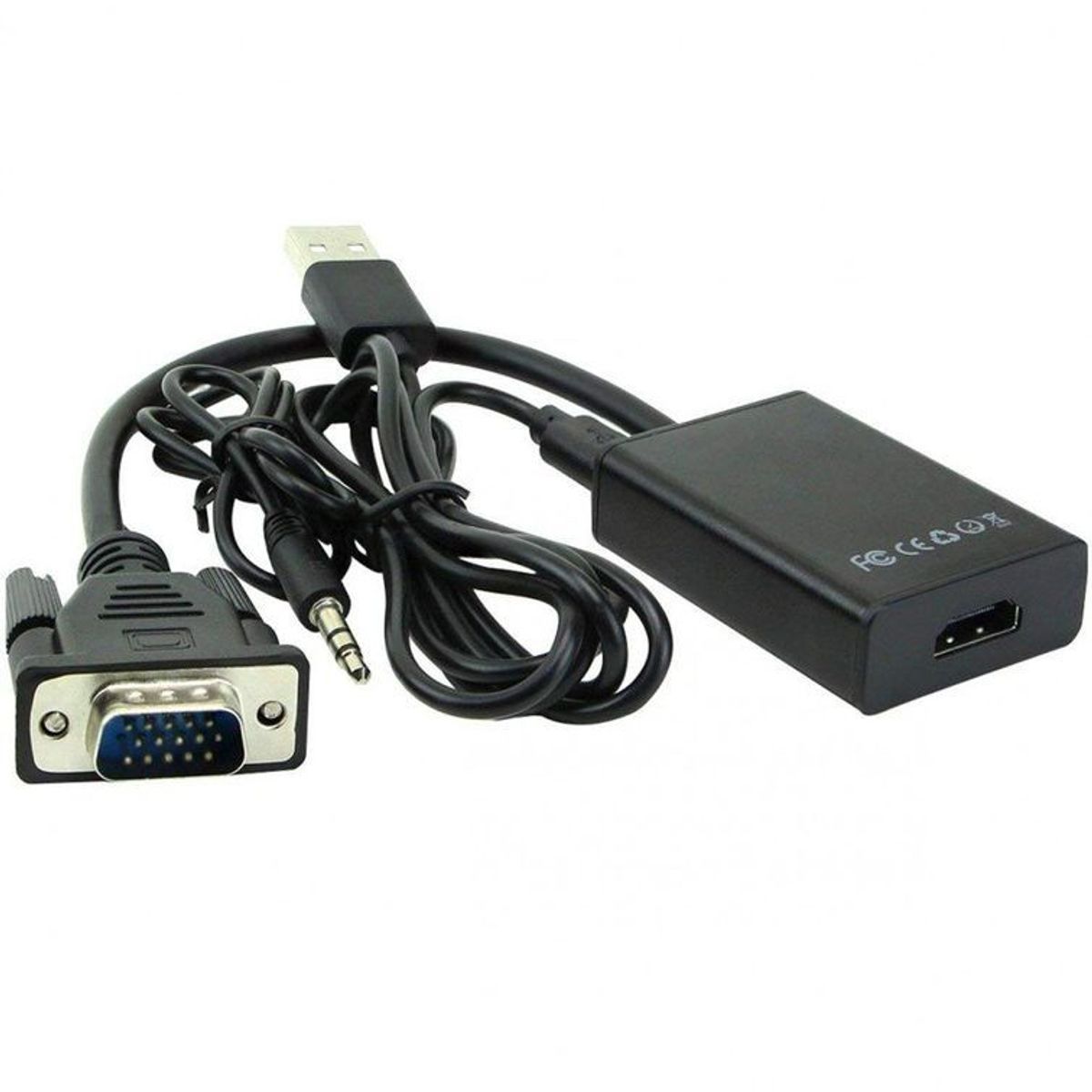 GENERICO - Convertidor Adaptador De Vga Macho A Hdmi Hembra Con Audio