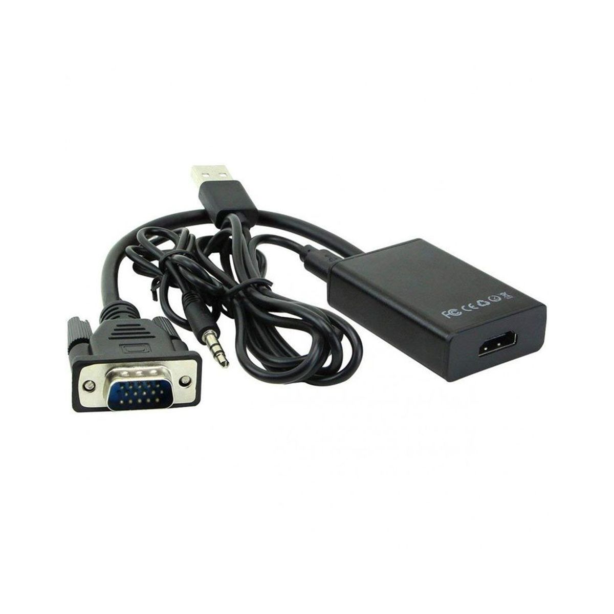 GENERICO - Convertidor Adaptador De Vga Macho A Hdmi Hembra Con Audio