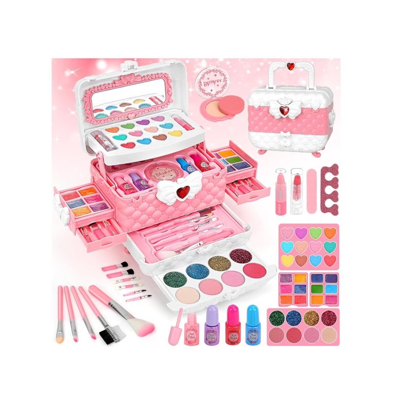 GENERICO - Kit De Maquillaje Infantil 54 Piezas Para Niña Rosado