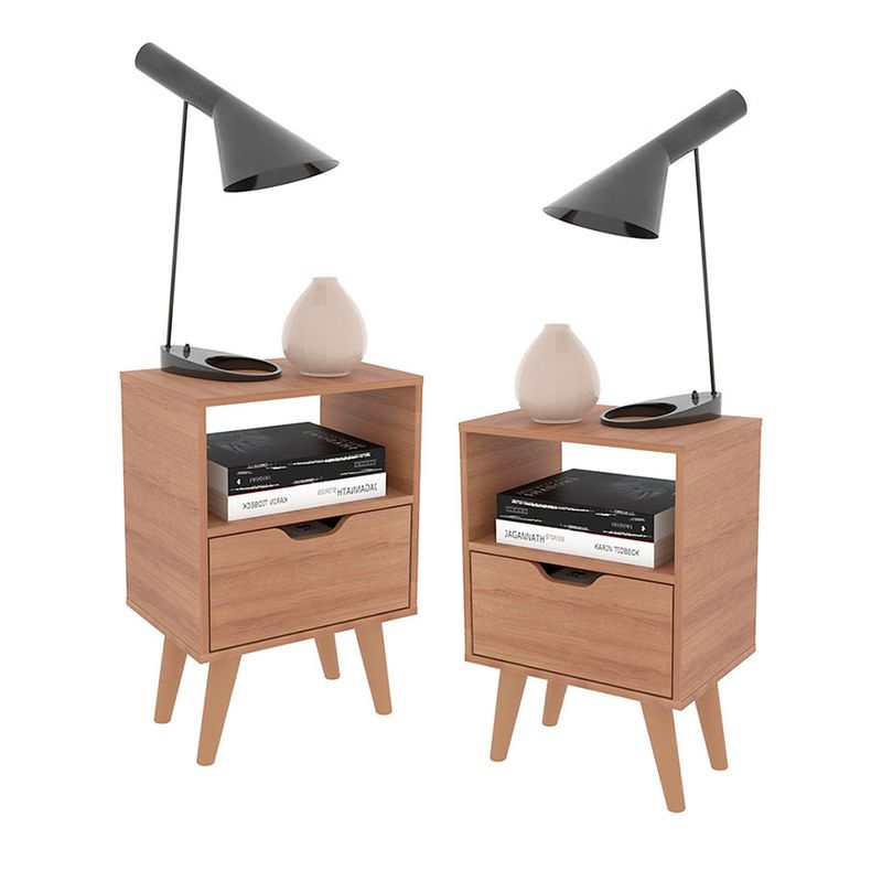 MUEBLES 2020 - Combo 2 mesas de noche Essen Almendra