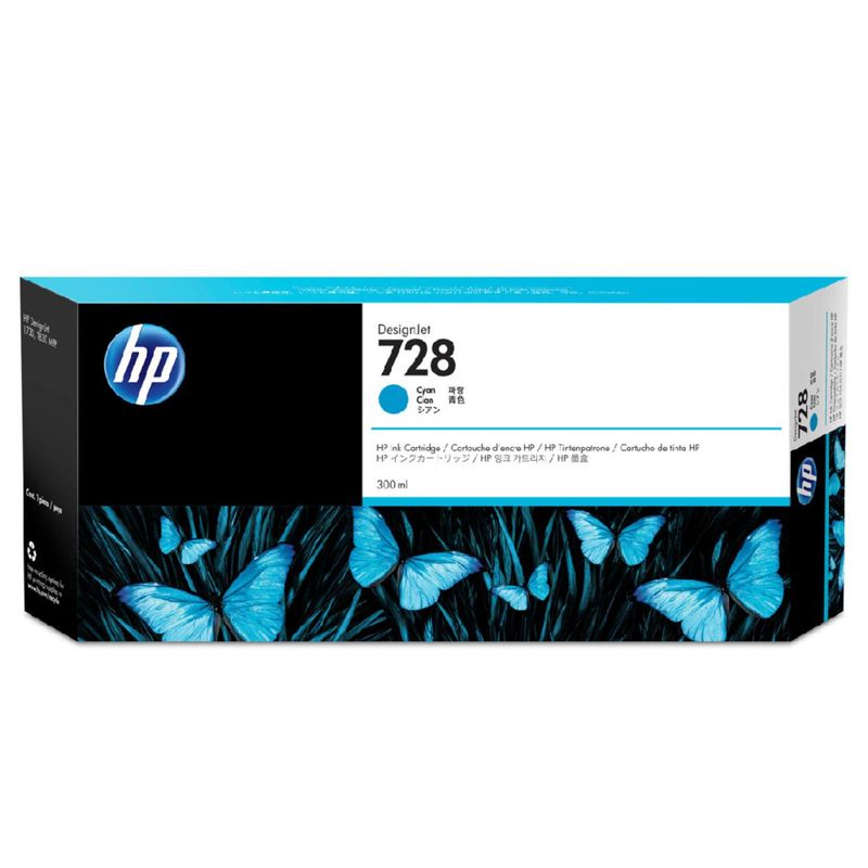 HP - Cartucho de Tinta Hp DesingJet 728 Cian Ink Cartridge8 300ml