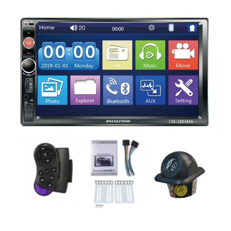B BRAX&STERN - Radio Carro Pantalla Tactil Mirrorlink Bluetooth Camara BraxStern
