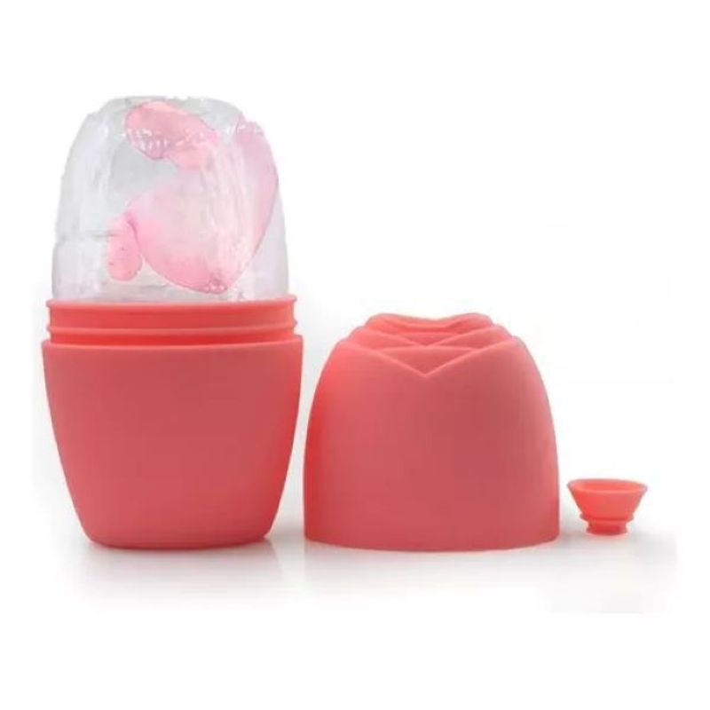 GENERICO - masajeador facial molde de hielo color rosa - hieloterapia
