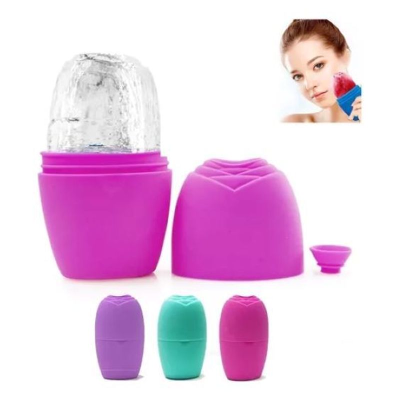 GENERICO - masajeador facial molde de hielo color fucsia - hieloterapia