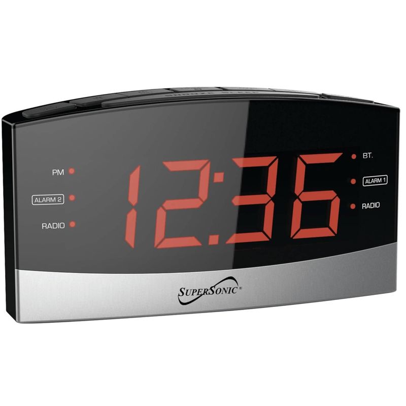 SUPERSONIC - Radio Reloj Digital Bluetooth Pantalla LED SC-381 Supersonic
