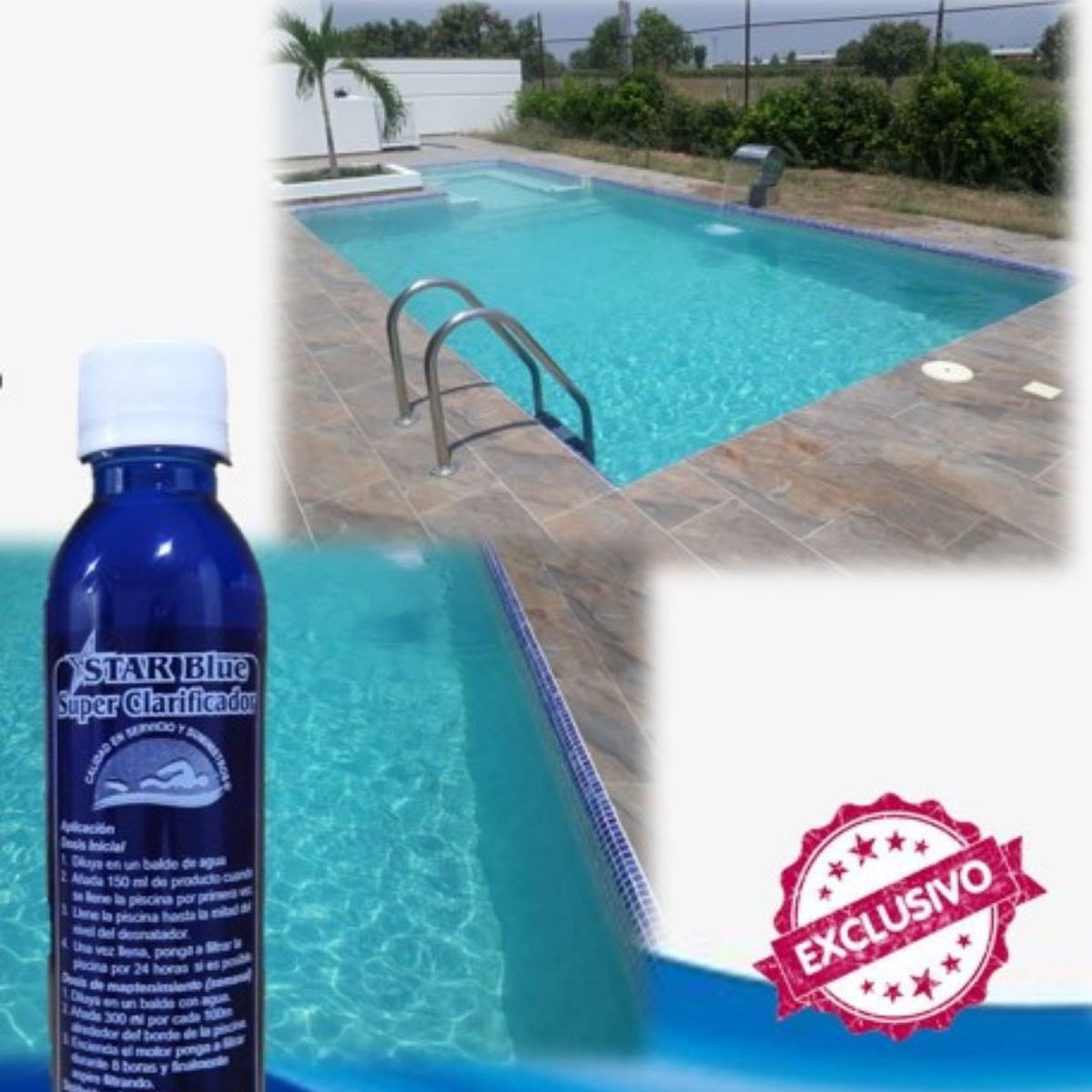 GENERICO - Super Clarificador De Agua Para Piscinas Star Blue X250ml
