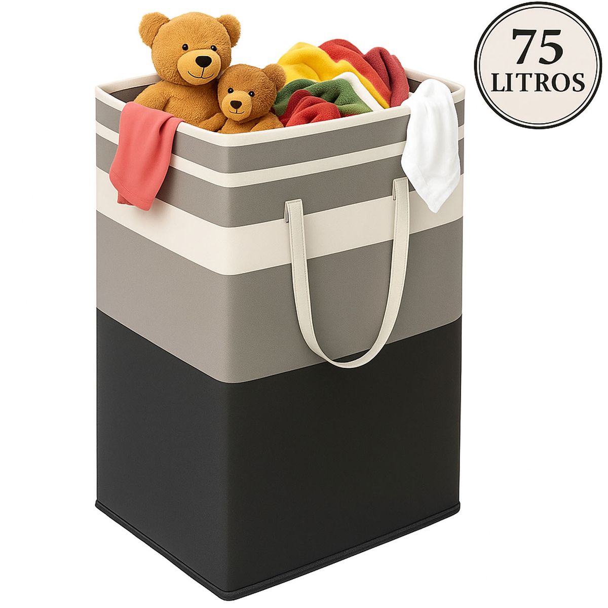 ONE PIXEL - Cesto Canasto funda Para Ropa Sucia Grande Capacidad 75Litros