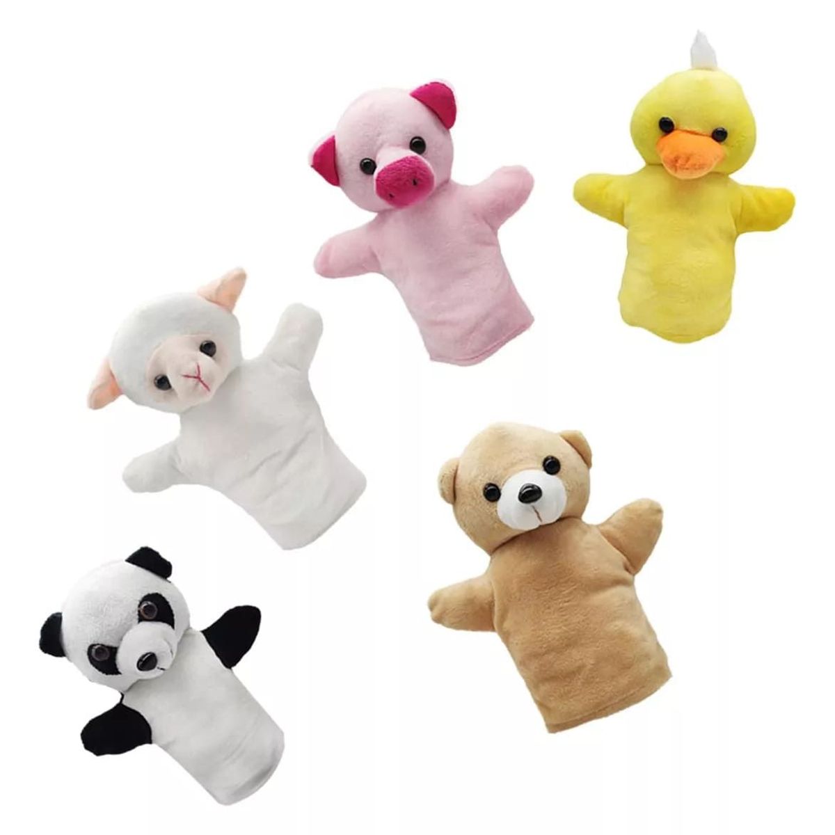 JUGANDO Y EDUCANDO - Peluche Títere De Mano Oso Estimulación Temprana Niños