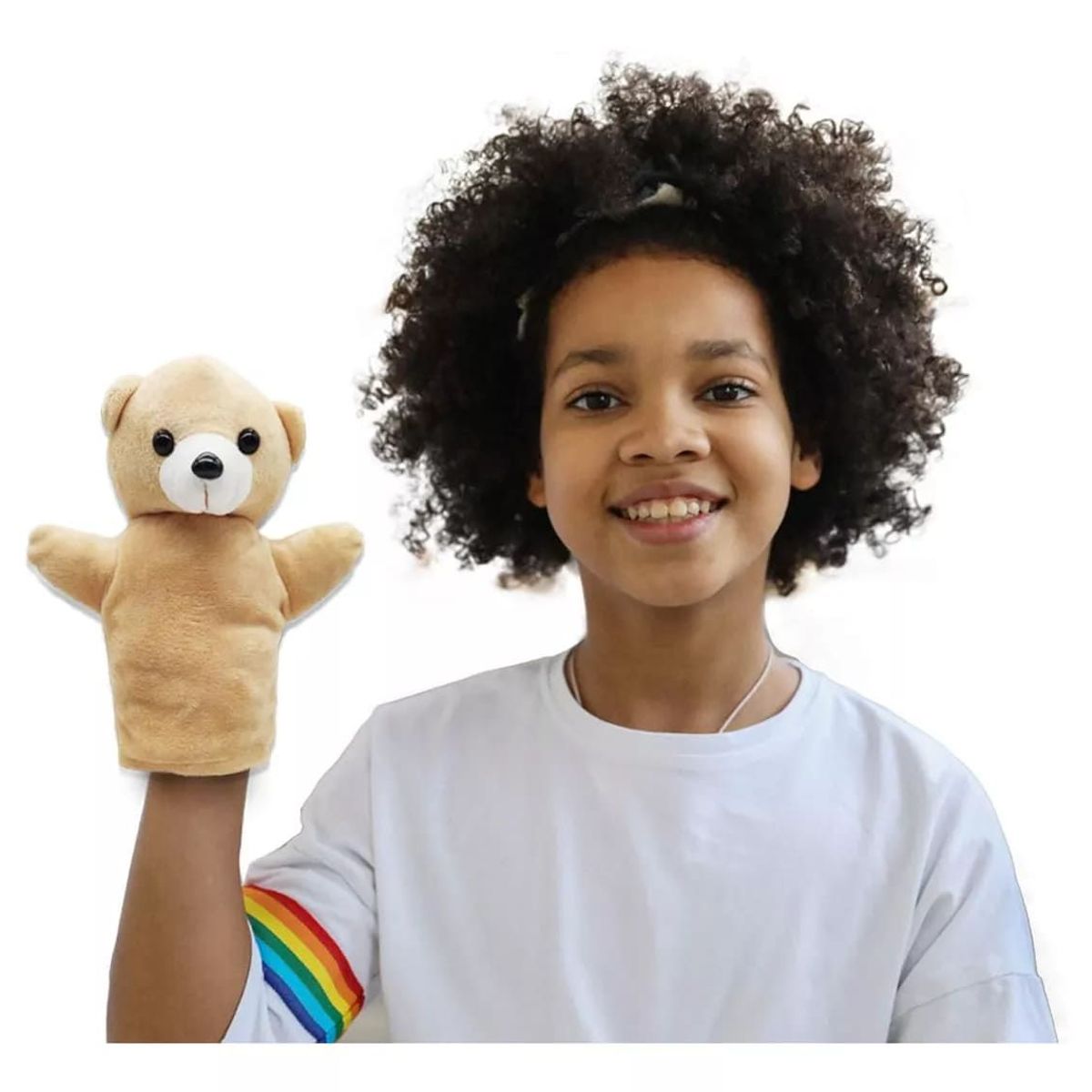 JUGANDO Y EDUCANDO - Peluche Títere De Mano Oso Estimulación Temprana Niños