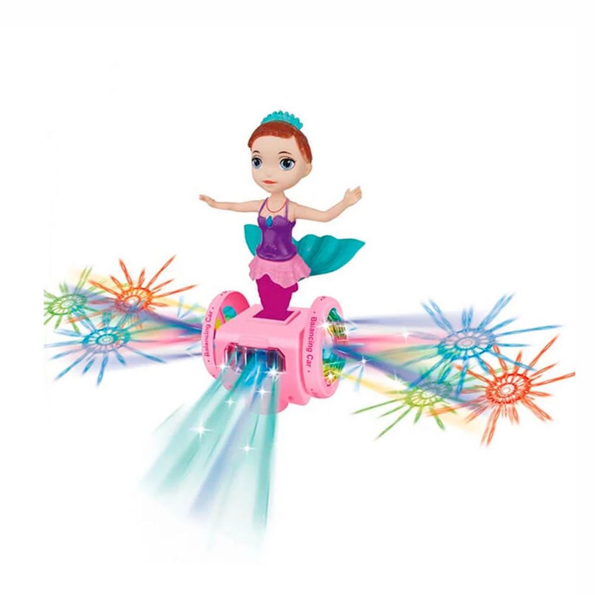 DAYOSHOP - Sirena Princesa Baile Musical Con Patineta Scooter + Bateria