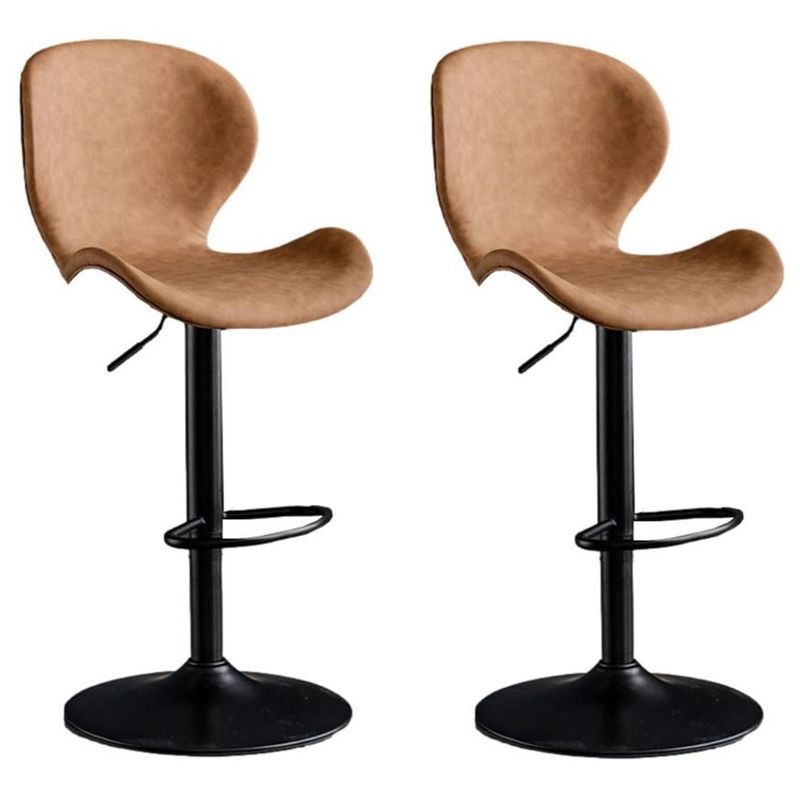 MOBLIHOUSE - Set X2 Silla Bar Bursa Con Altura Ajustable Color Cafe