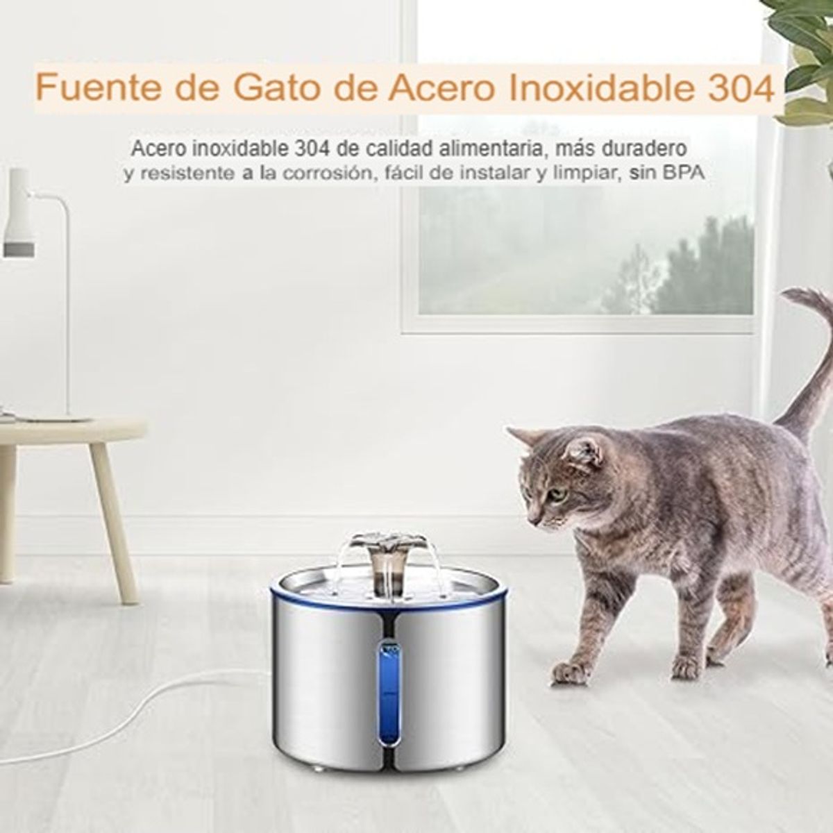 GENERICO - Fuente De Agua Acero Inoxidable Para Gatos Y Perros De 25l
