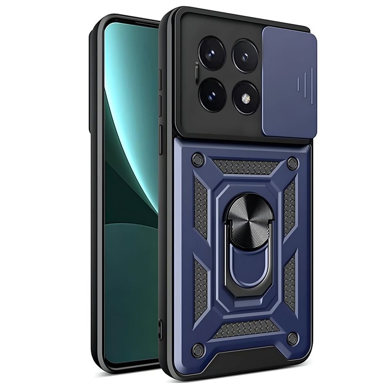 GENERICO - Funda Protector Cámara Slider Compatible Xiaomi Poco X6 Pro 5G Azul