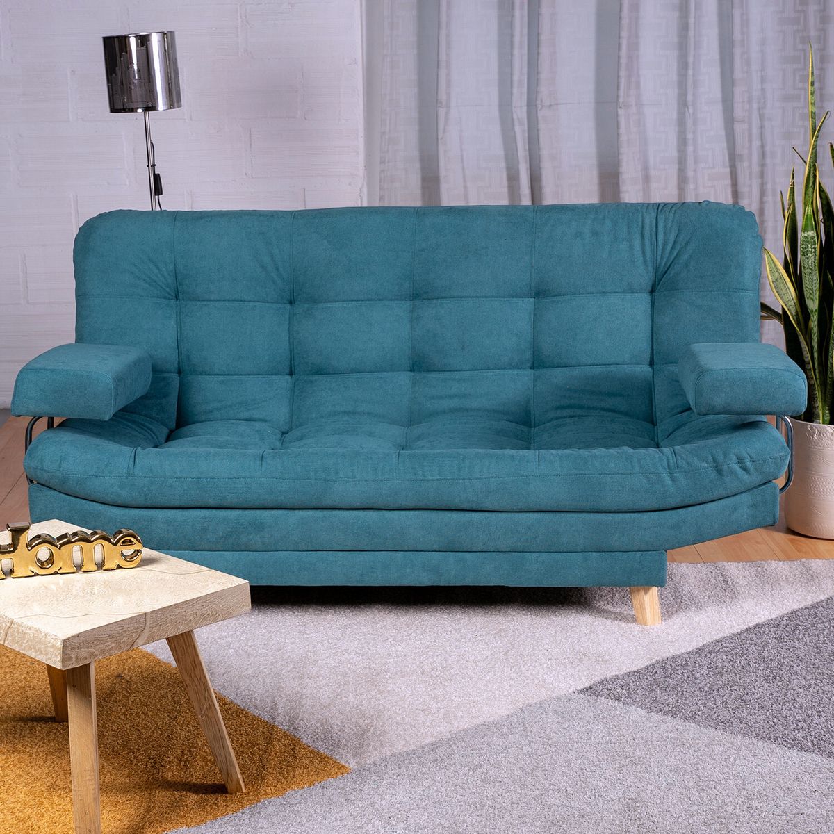 ARMONIA HOME - Sofá Cama Valencia Acqua 3 PTOS 180x84x85,