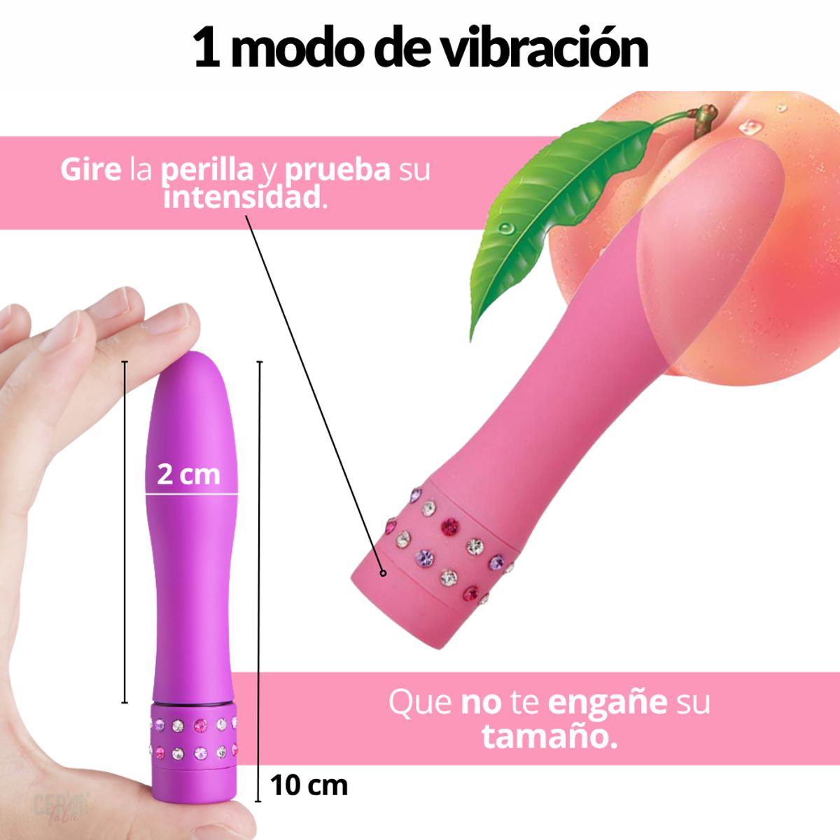 GENERICO - Vibrador Consolador Bala Vibradora Punto G Clítoris Diamond Rosada