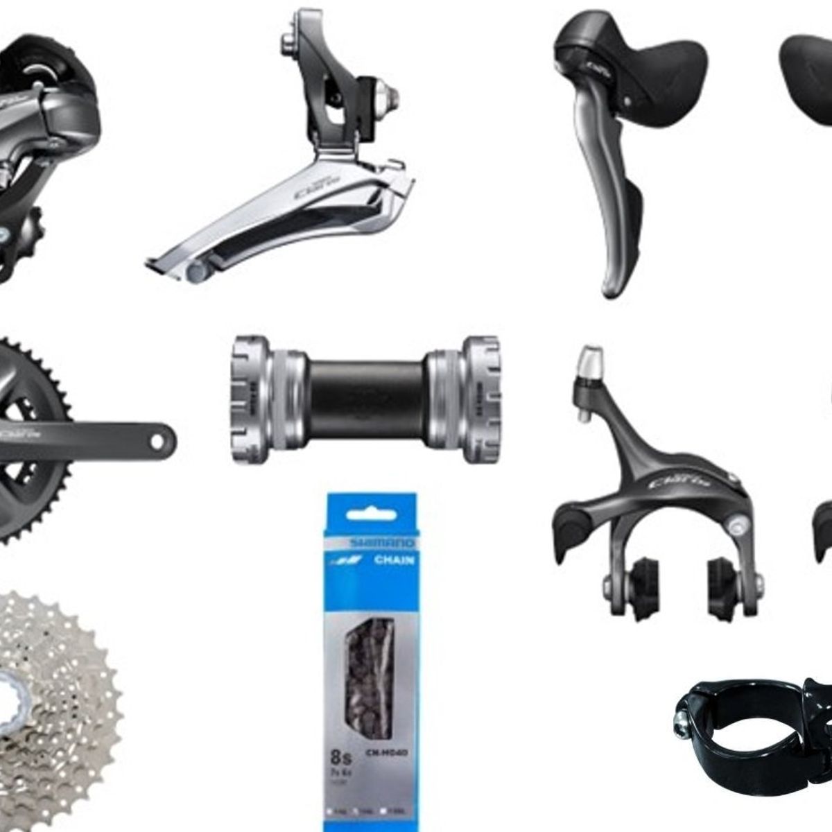 SHIMANO - Grupo Shimano CLARIS R2000  2X8 VEL,  50-34T,  11-30T