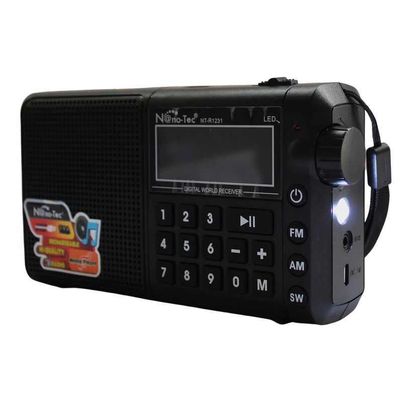 GENERICO - Parlante Bafle Bluetooth Portatil Recargable Radio FM Con Panel Solar