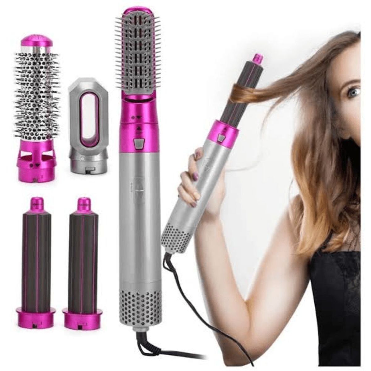 GENERICO - Cepillo Electrico Pelo 5 En 1 Hot Air Styler Multifunciona