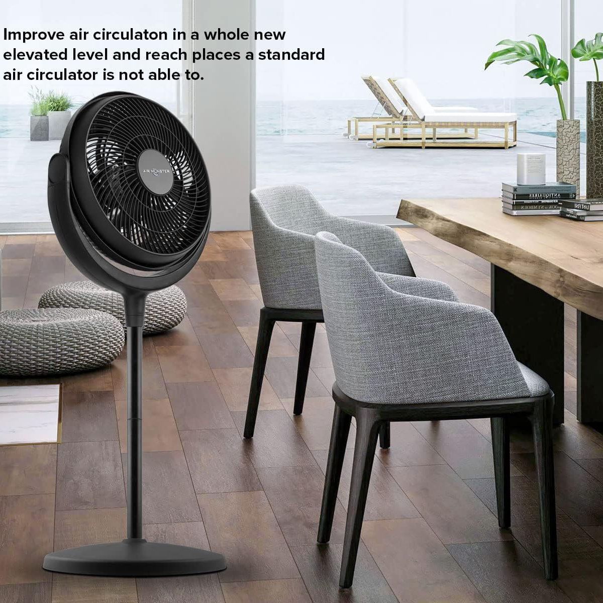 AIR - Ventilador Circulador de Aire Silencioso Ahorrador 12 Pulg Air Monster