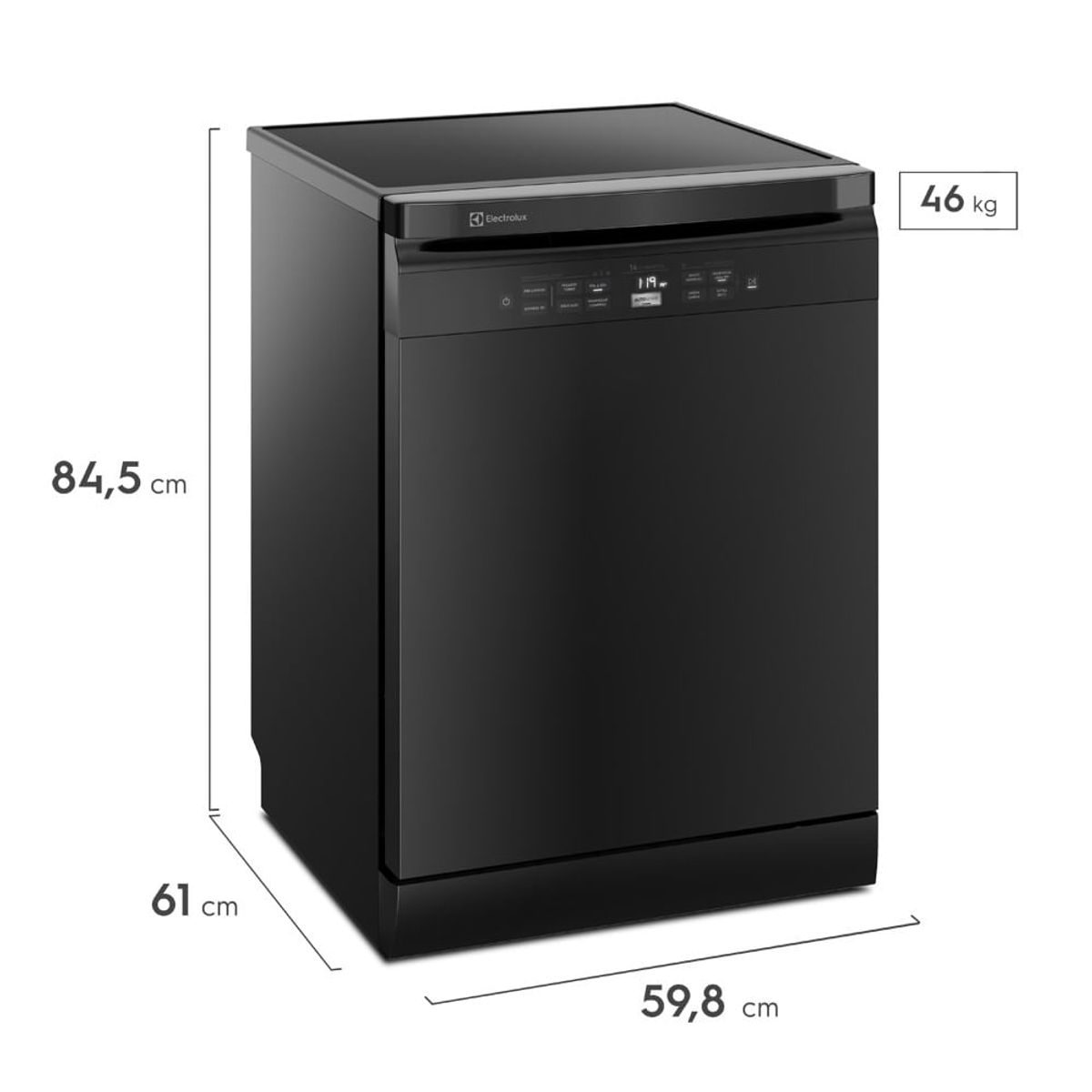 ELECTROLUX - Lavavajillas 70 piezas Electrolux Higienizador de Compras Negra EHFE14T6MSBXB