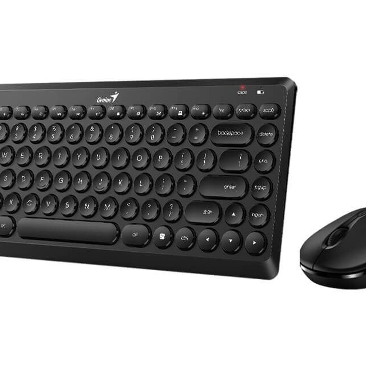 GENIUS - Combo Mini Teclado Y Mouse Inalambrico Q8000 Genius Negro