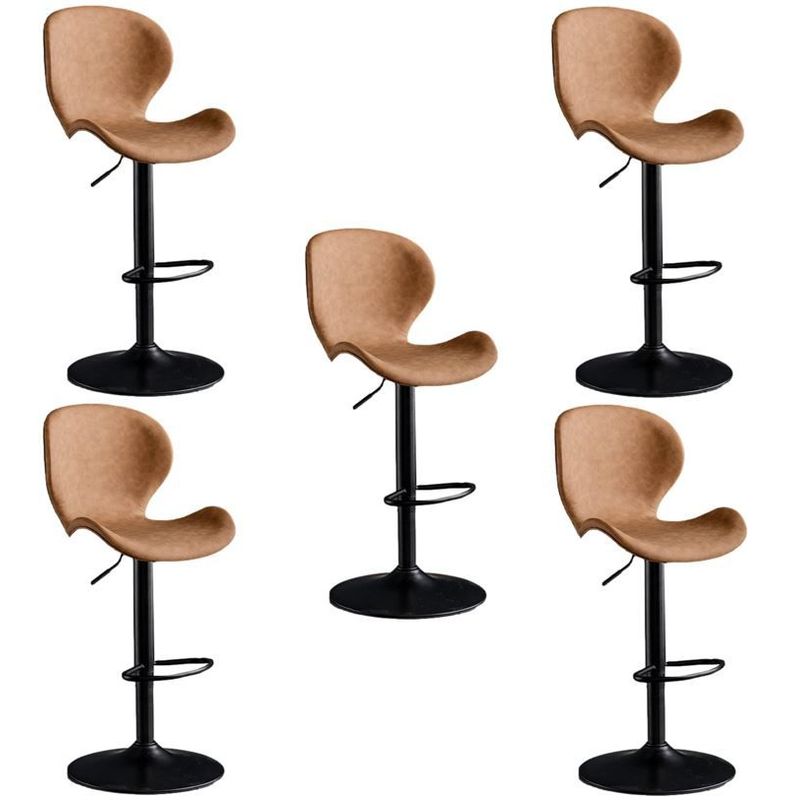 MOBLIHOUSE - Set X5 Silla Bar Bursa Con Altura Ajustable Color Cafe