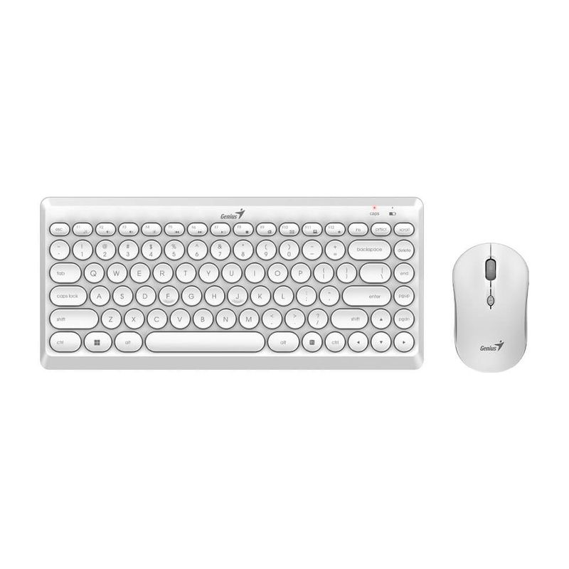 GENIUS - Combo Mini Teclado Y Mouse Inalambrico Q8000 Genius Blanco