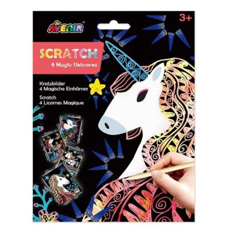 JUGANDO Y EDUCANDO - Set De Arte Para Raspar Unicornio Actividades Niños Y Niñas