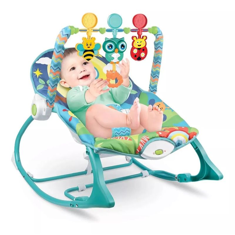 IKSA - Silla Vibradora Mecedora Musical de Búho Para Bebes