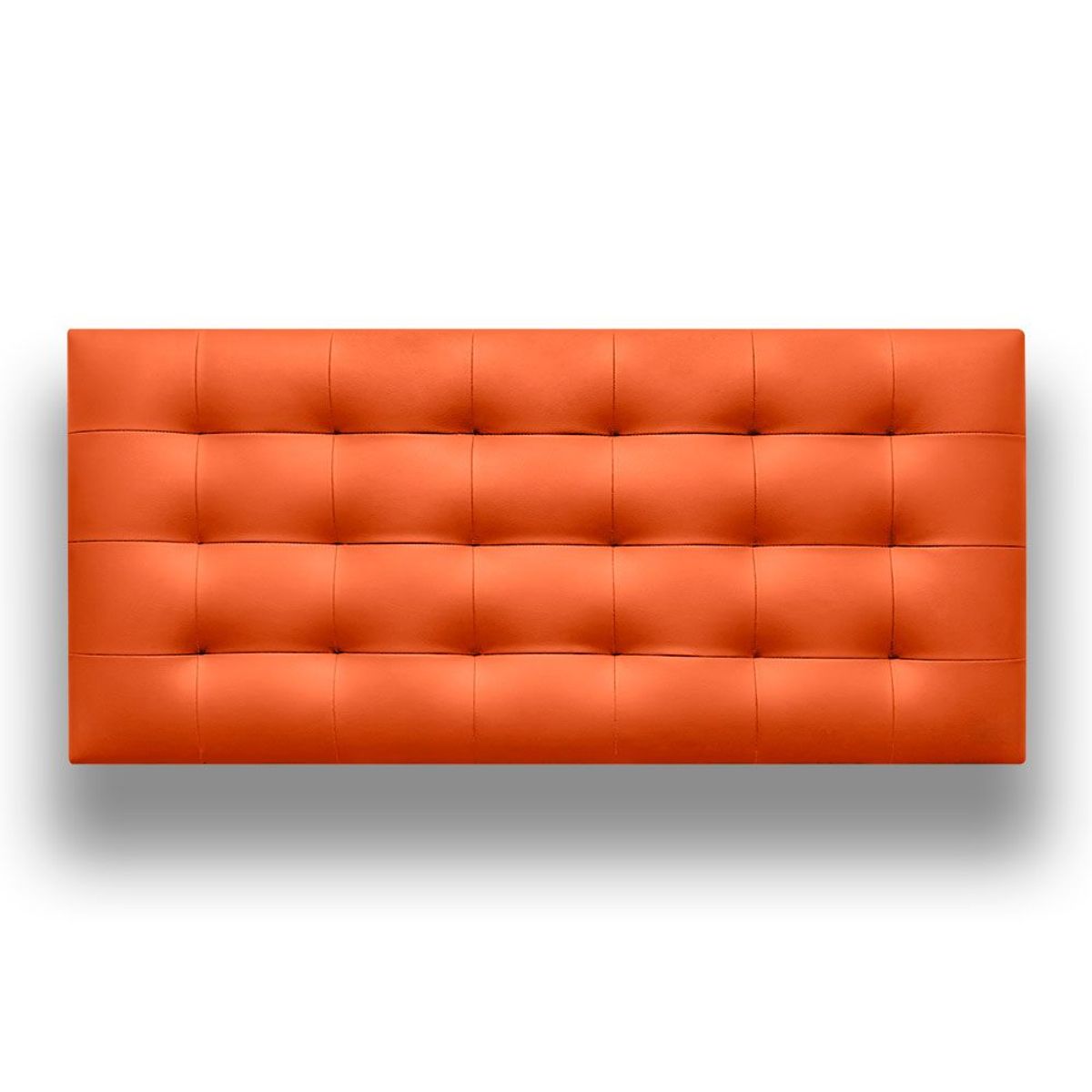 MAGIC CLASS - CABECERO CAPITONEADO CON BOTONES200X60 ECOCUERO NARANJA