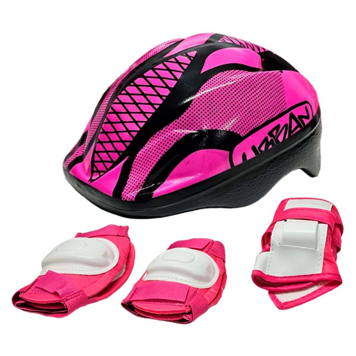 GENERICO - Casco + Kit Proteccion Patinaje Niña Talla S Económico