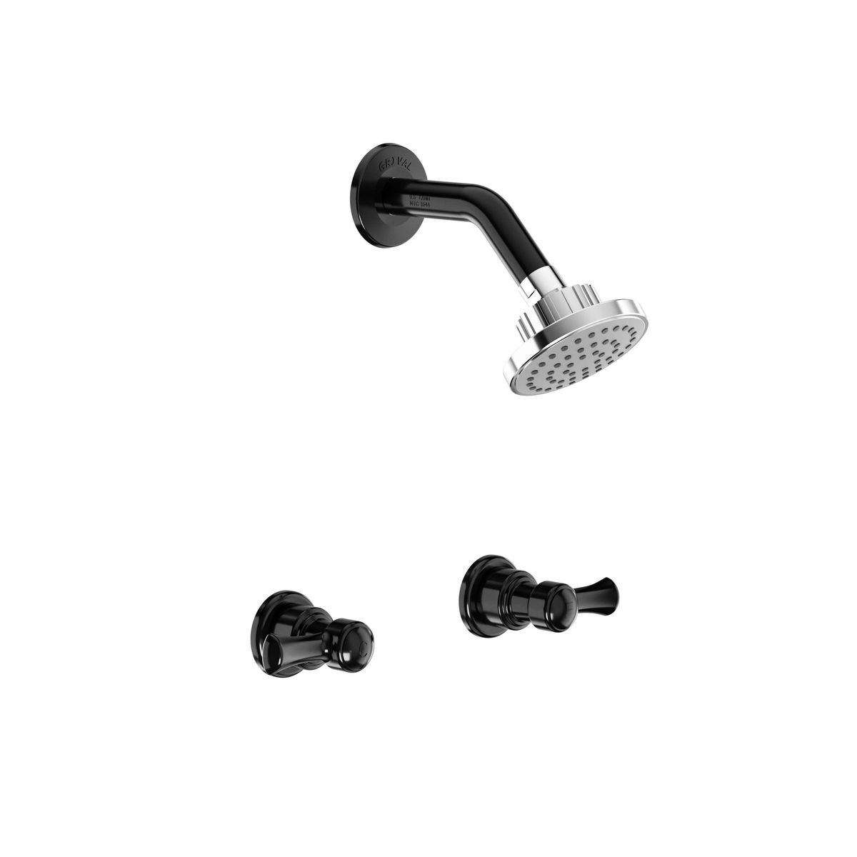 GRIVAL - Ducha Balta GRIVAL de 8 pulgadas palanca pro con regadera Dalia negro