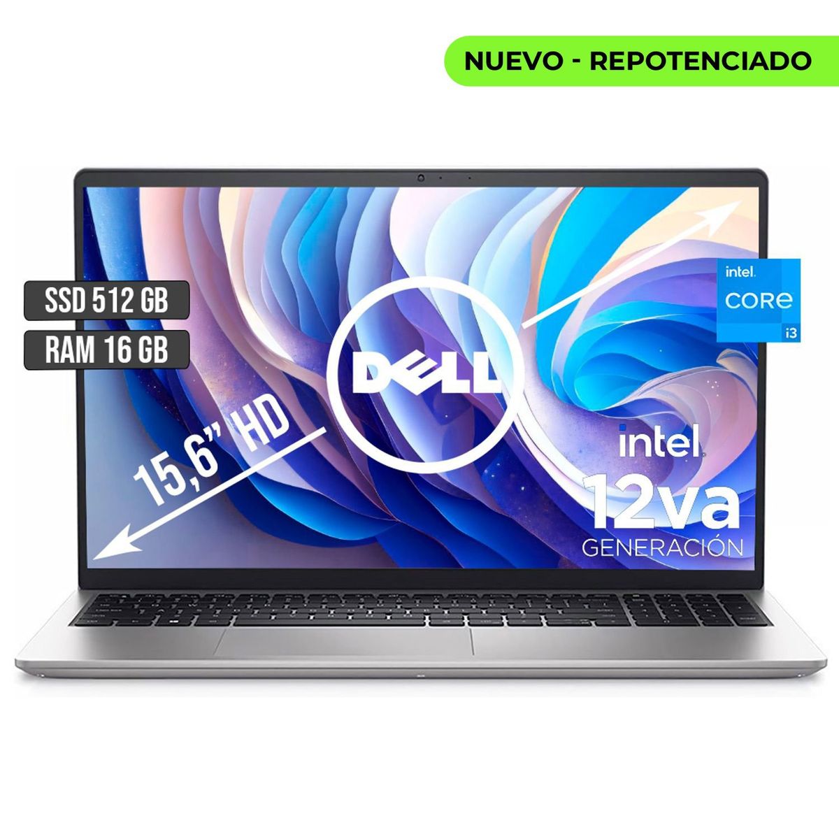 DELL - DELL INSPIRON INTEL CORE I3-1215U SSD 512GB RAM 16GB LED 15,6 HD