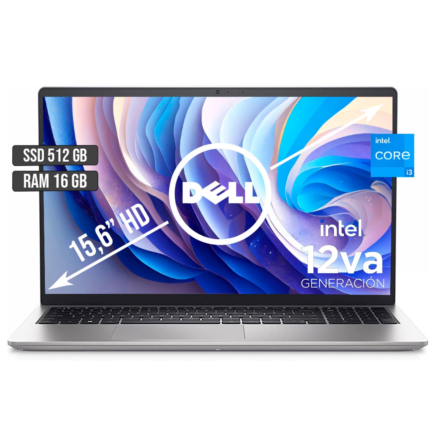 DELL INSPIRON INTEL CORE I3-1215U SSD 512GB RAM 16GB LED 15,6 HD