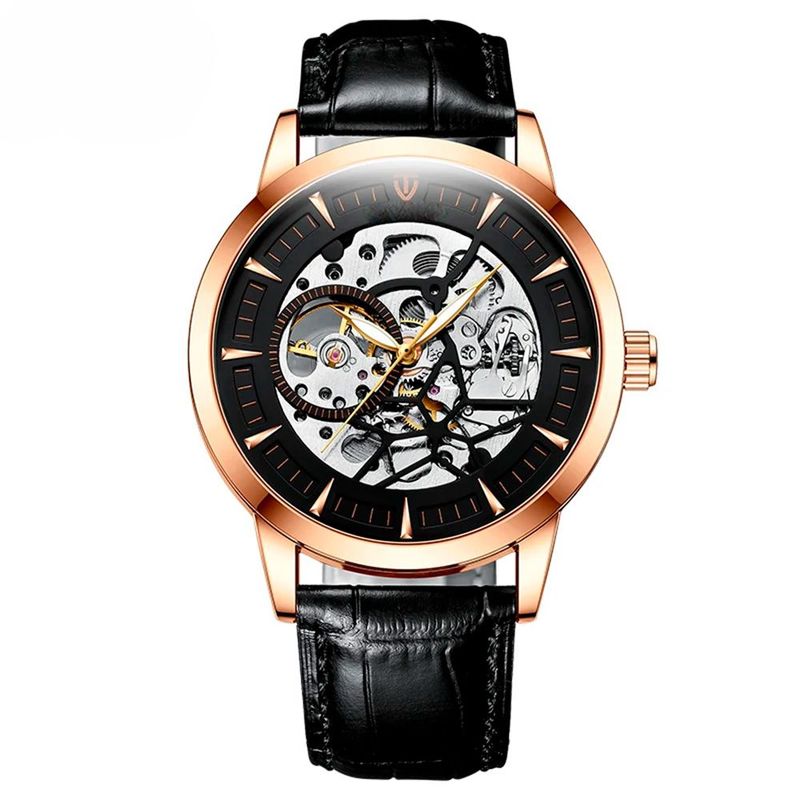 GFORCE - Reloj G-force At874a Automatico Casual Cuero Hombre Estuche
